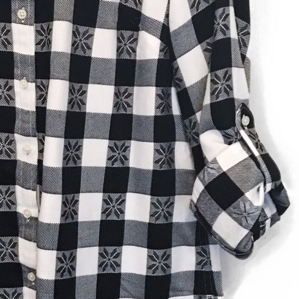 [Talbots] Buffalo Check Snowflake Button - image 3